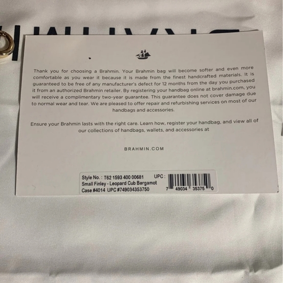 BRAHMIN BERGAMOT COLLECTION SMALL FINLEY SATCHEL BAG - Picture 9 of 10